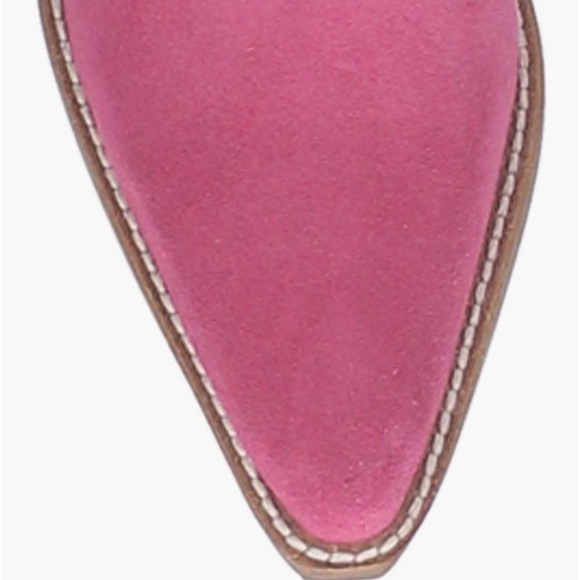 DINGO Fuchsia Pink Suede Studded Classy N Sassy Pointed Toe Western Boot NEW - Picture 3 of 13